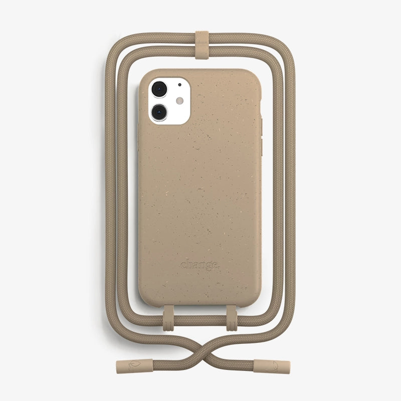IPhone 11/ Xr Chaîne pour téléphone portable détachable Marron
