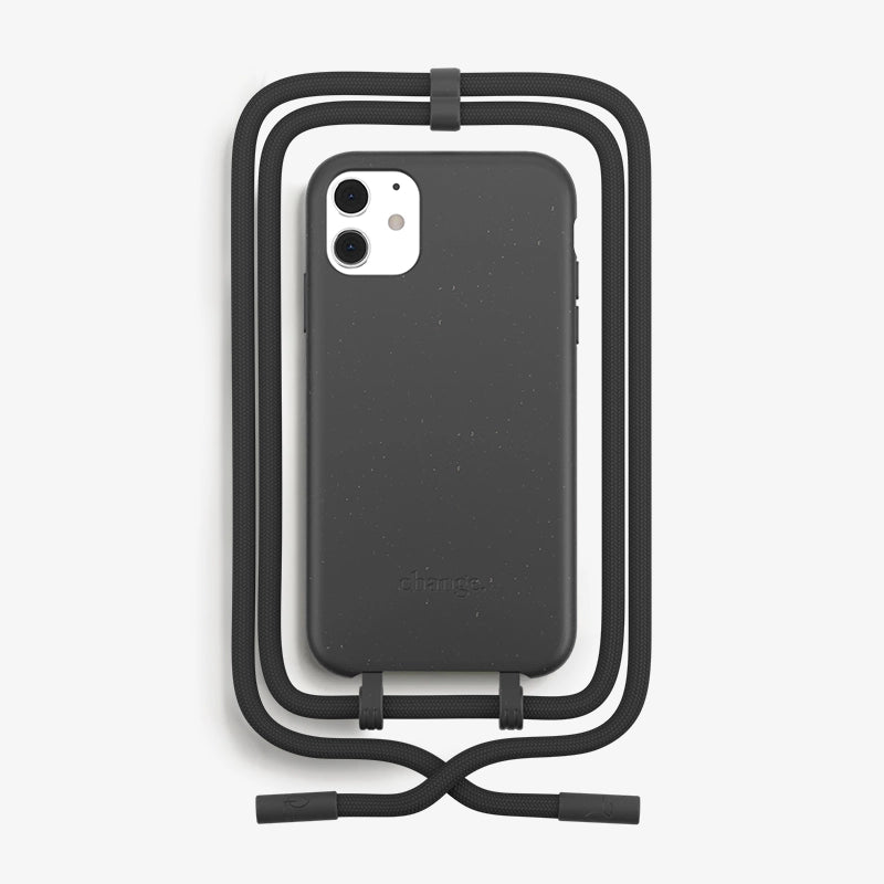 IPhone 11/ Xr Chaîne pour téléphone portable détachable Noir