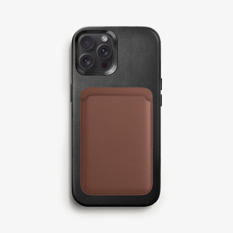 Étui en cuir végétalien iPhone 12 / 12 Pro noir