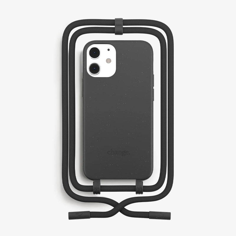 IPhone 12 Mini Chaîne pour téléphone portable détachable Noir