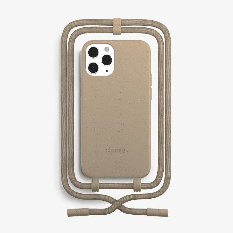 IPhone 12/ 12 Pro Chaîne pour téléphone portable détachable Marron