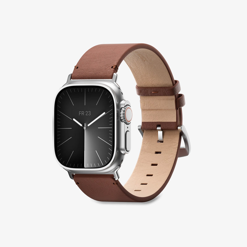 Bracelet Montre En Cuir Ultramince Yuodoo - Épaisseur 2mm, Respirant - Pour Montres Connectées Et Classiques