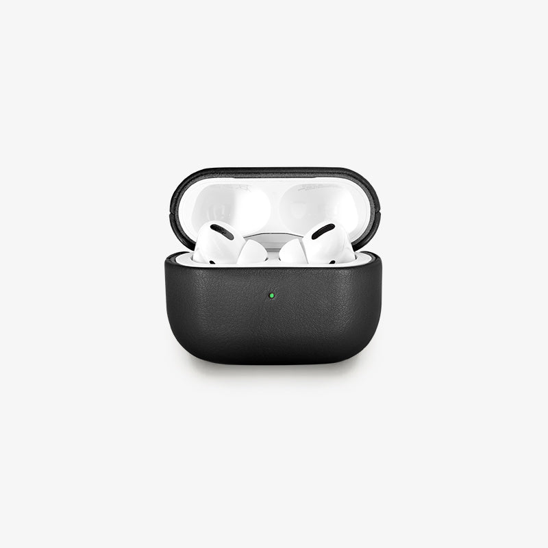 AirPods Pro Housse en cuir noir Vegan