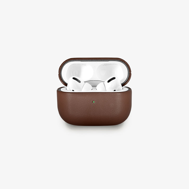 Housse AirPods Pro Cuir Marron Vegan
