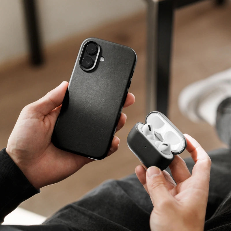 Étui en cuir pour iPhone 17