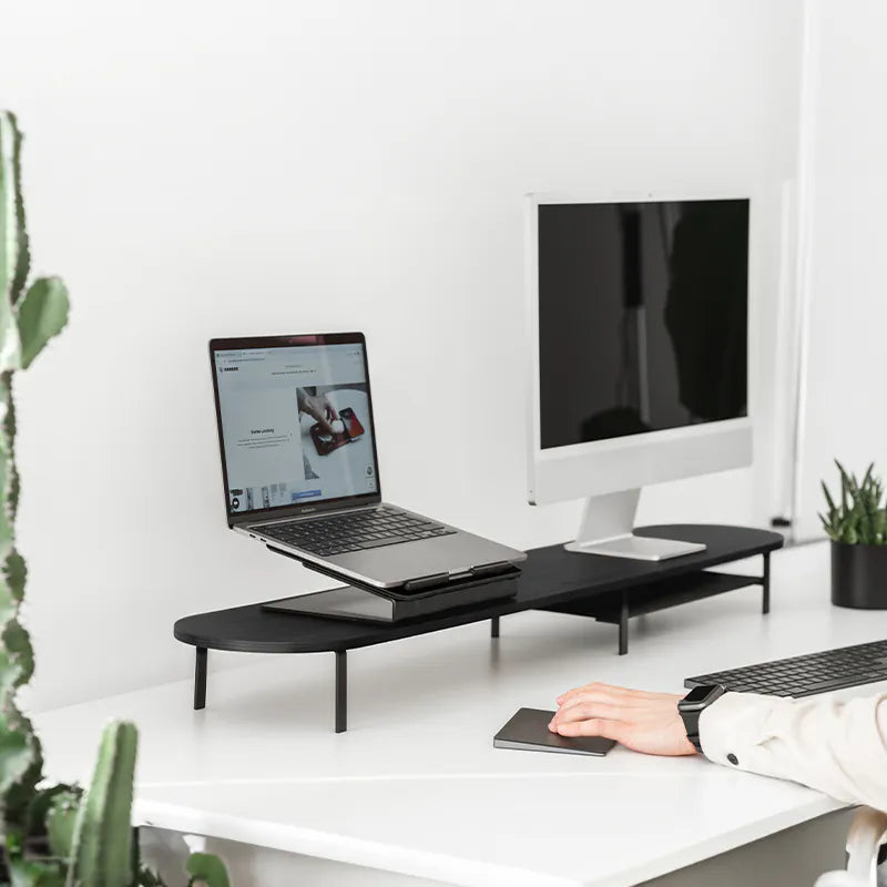 Élévation de moniteur pour 2 moniteurs avec support Black Series