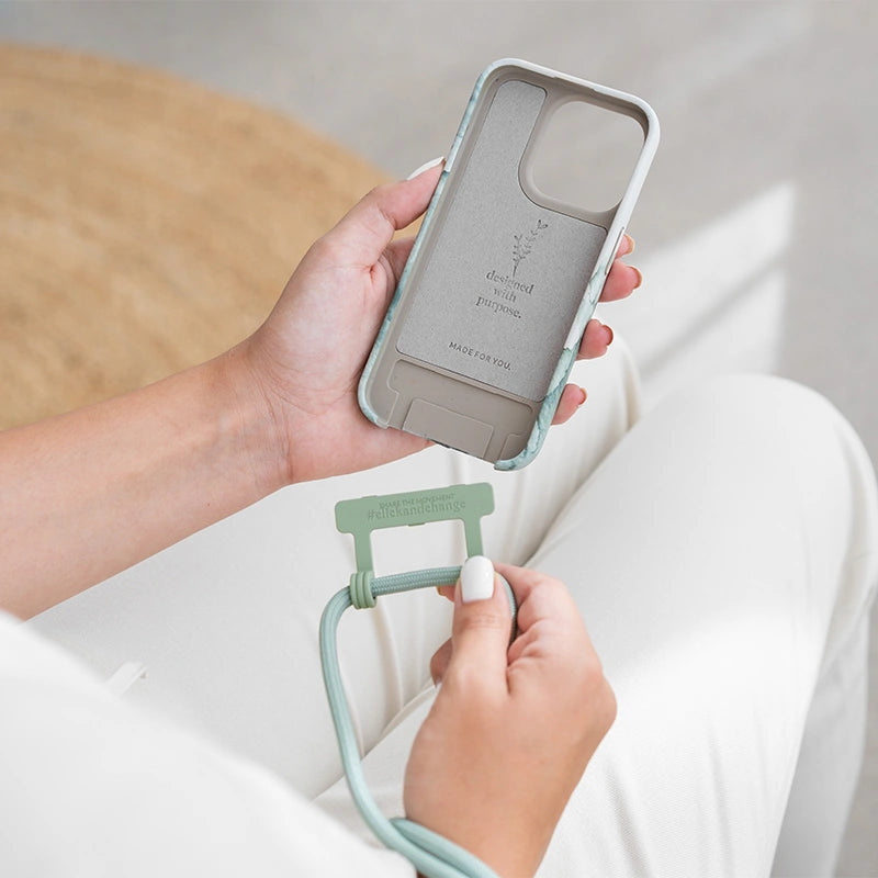 Chaîne pour téléphone portable iPhone 12 / 12 Pro Aqua Green