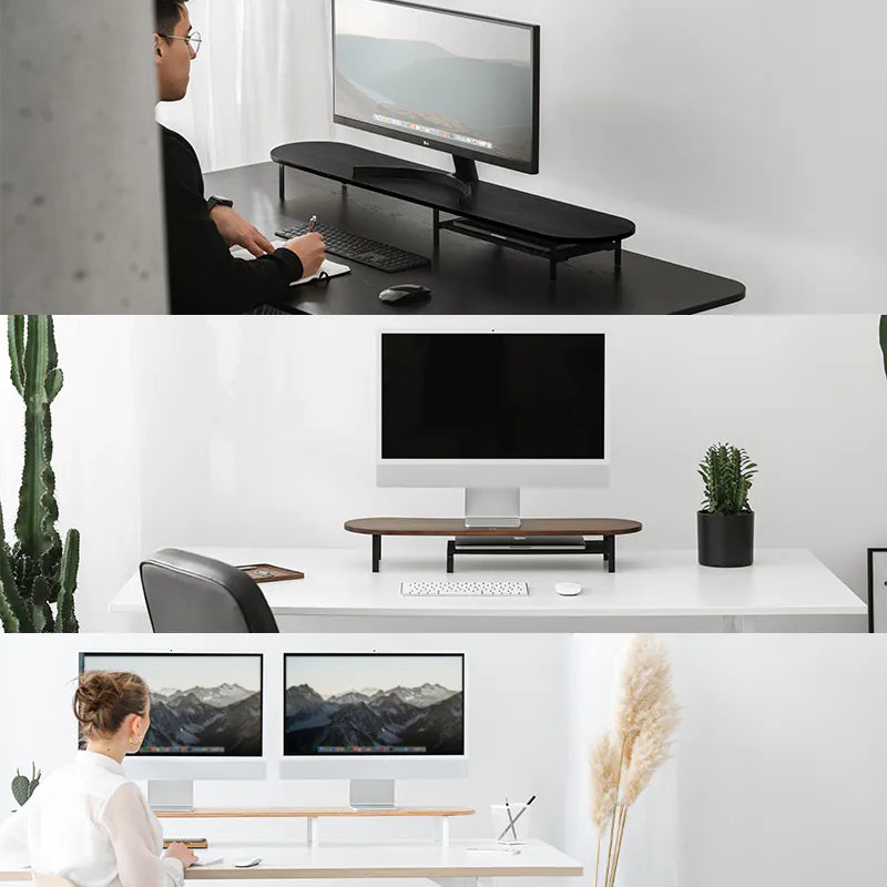 Élévation de moniteur pour 2 moniteurs avec support Black Series