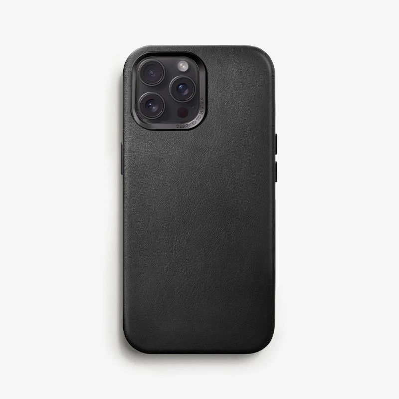 Étui en cuir végétalien iPhone 13 Pro noir