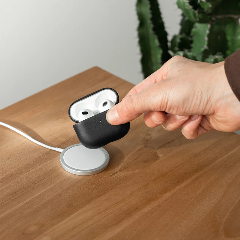 Housse AirPods 3 Cuir Noir Vegan