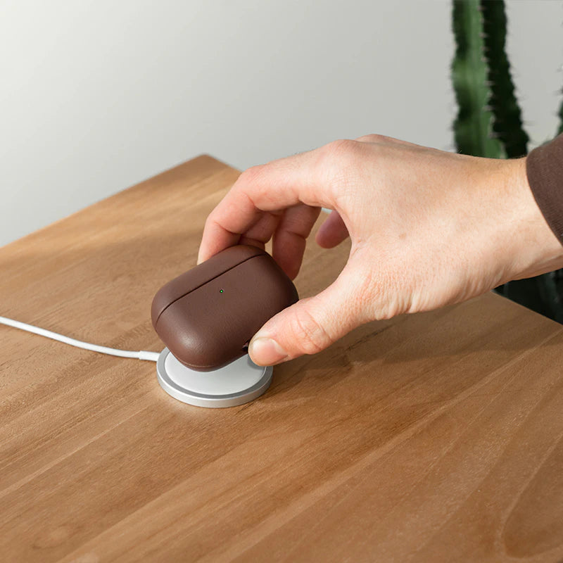 Housse AirPods 3 Cuir Marron Vegan