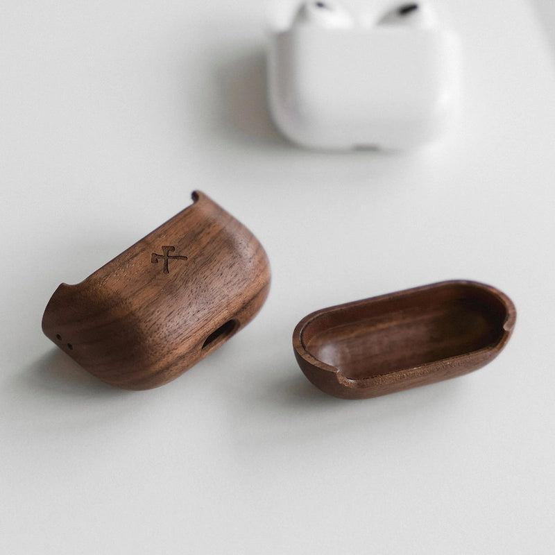Étui AirPods Bois Noyer