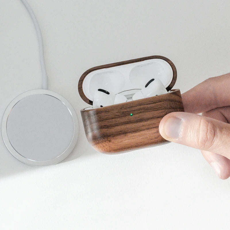 AirPods Pro Housse en bois de noyer