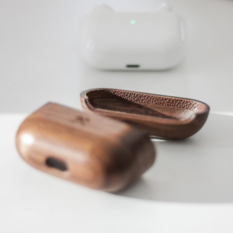 AirPods Pro Housse en bois de noyer