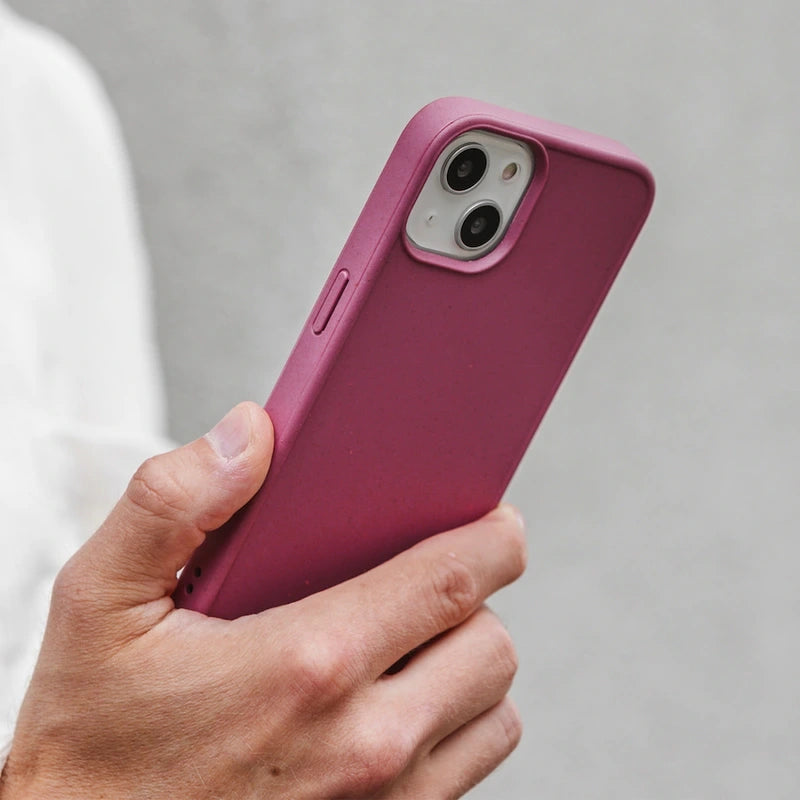 Étui pour téléphone portable iPhone 13 rouge vin durable