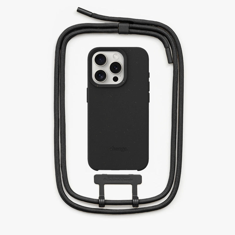 Chaîne de téléphone iPhone 16 Pro noire