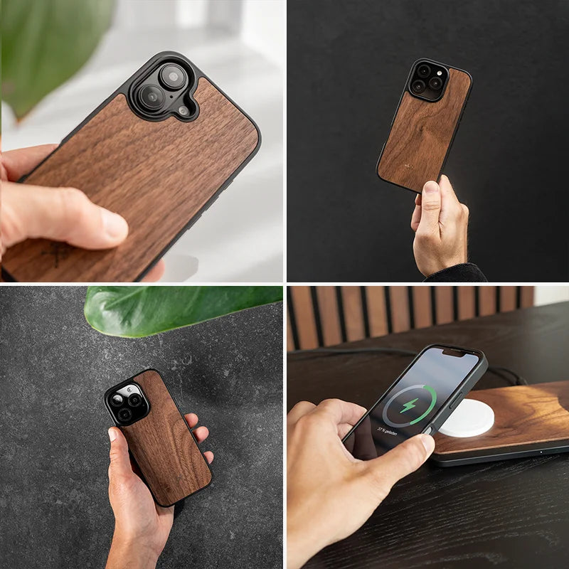 iPhone 17 Air Bumper Case en bois