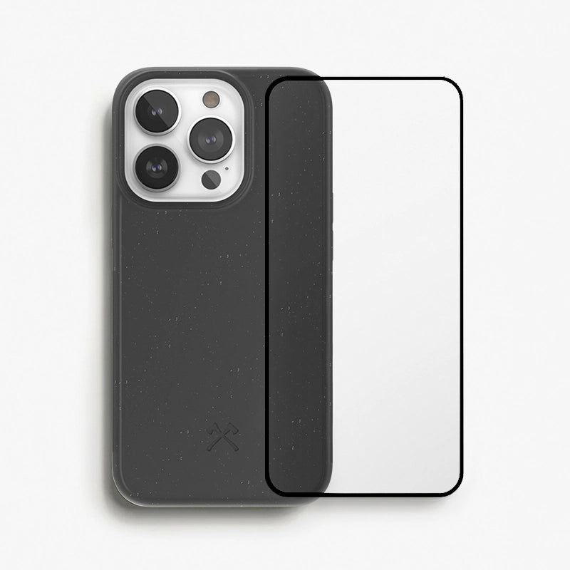 Bio Case + Fullscreen verre blindé iPhone 14 Pro noir