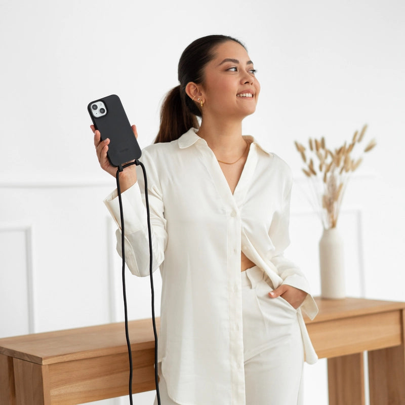 IPhone 15 Plus Collier détachable Noir