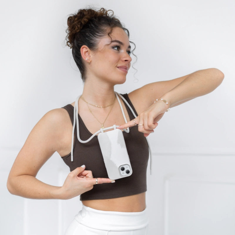 Chaîne pour téléphone portable iPhone 15 Dove White