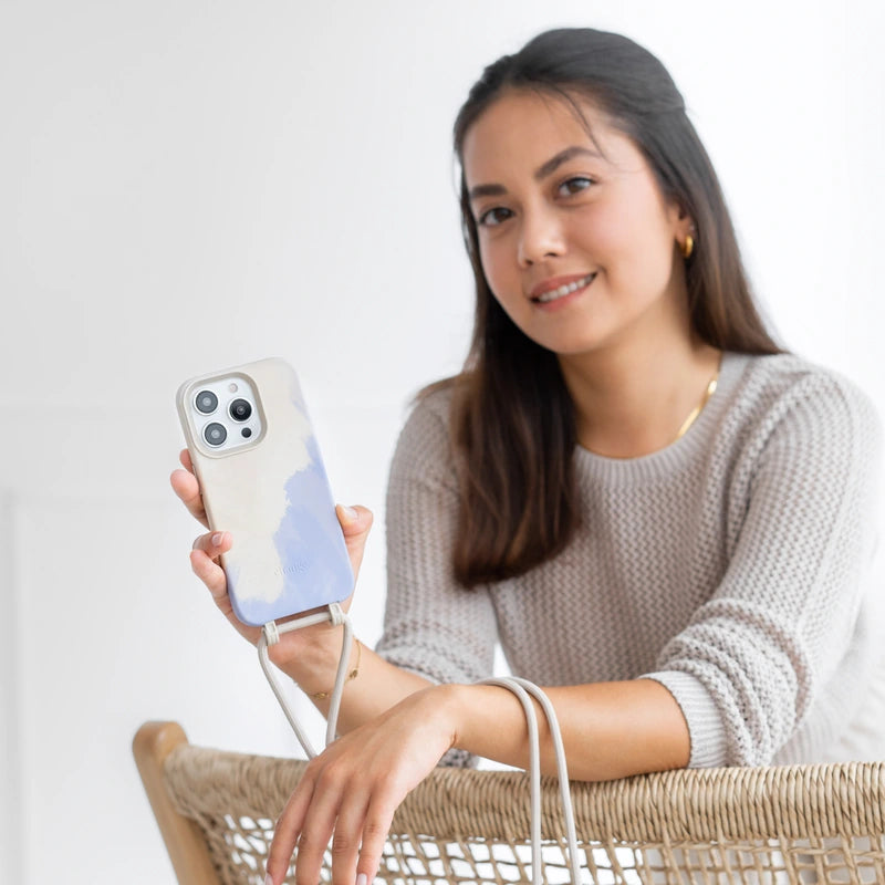 IPhone 15 Plus Colliers détachable Beige Bleu