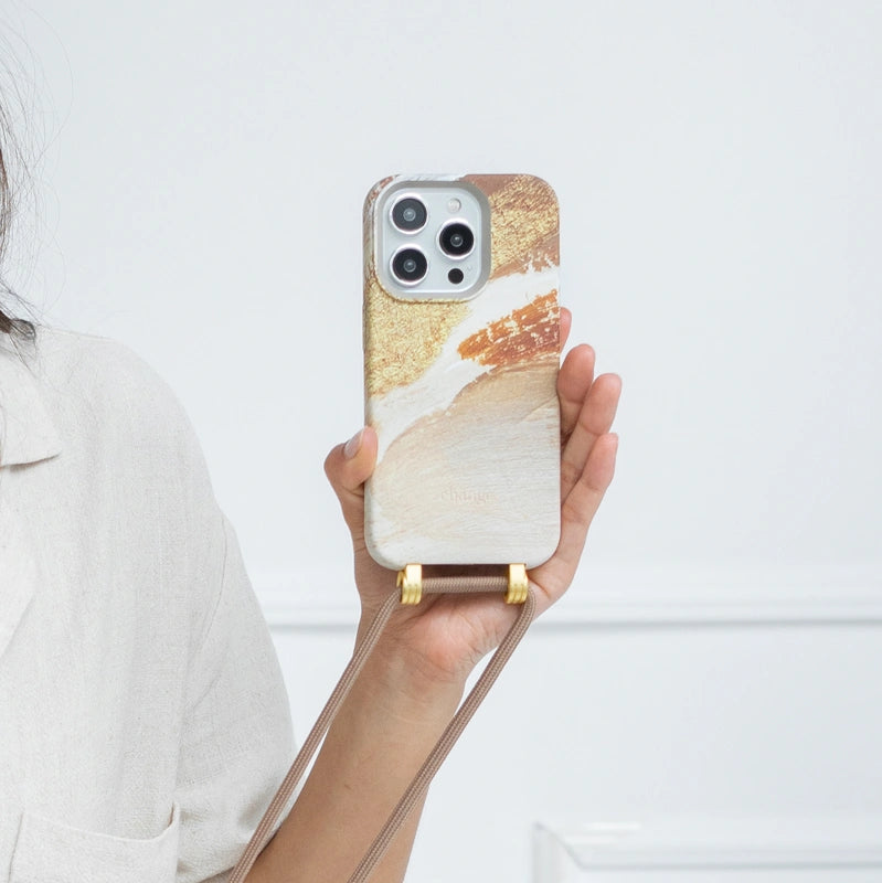 iPhone 14 Pro Chaîne de téléphone portable Or désert