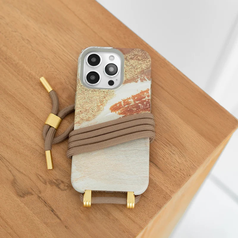 iPhone 14 Pro Chaîne de téléphone portable Or désert