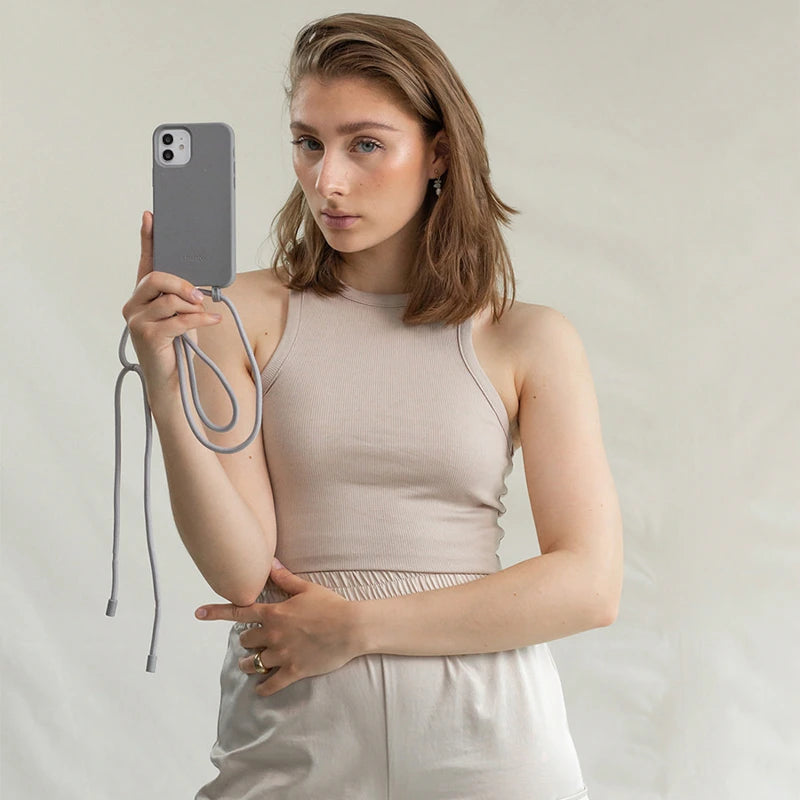IPhone 12 Pro Chaîne pour téléphone portable détachable Gris