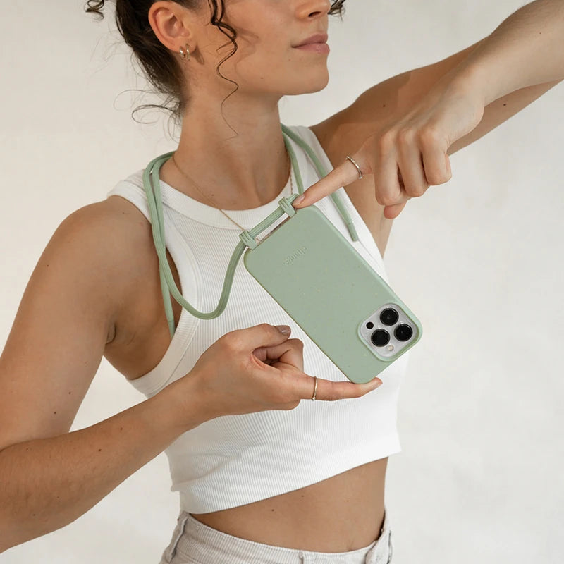 IPhone 14 Pro Coque Cordon Détachable Vert