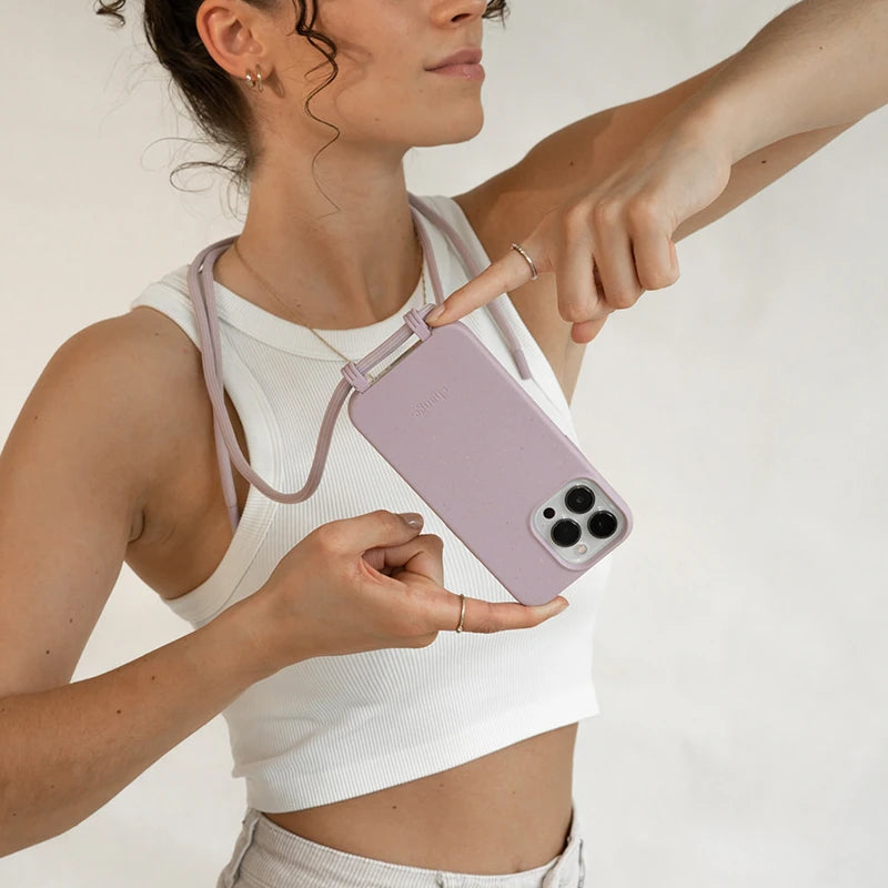 IPhone 14 Pro Coque Cordon Détachable Violet
