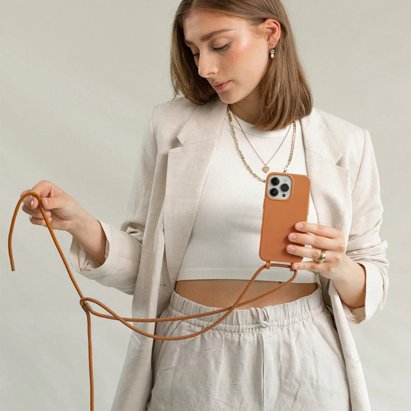 Iphone 13 Pro Chaîne pour téléphone portable détachable Orange