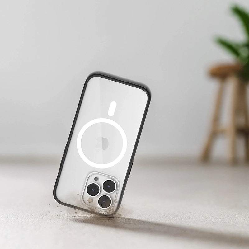 Étui transparente MagSafe pour Iphone 14 Pro Max noir/clair