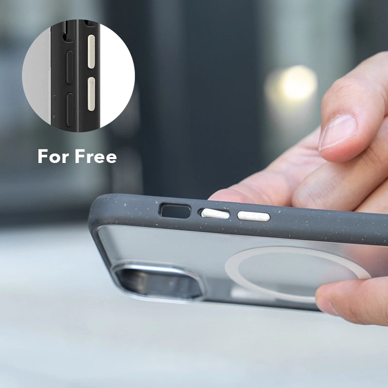 Étui transparent MagSafe noir/clair