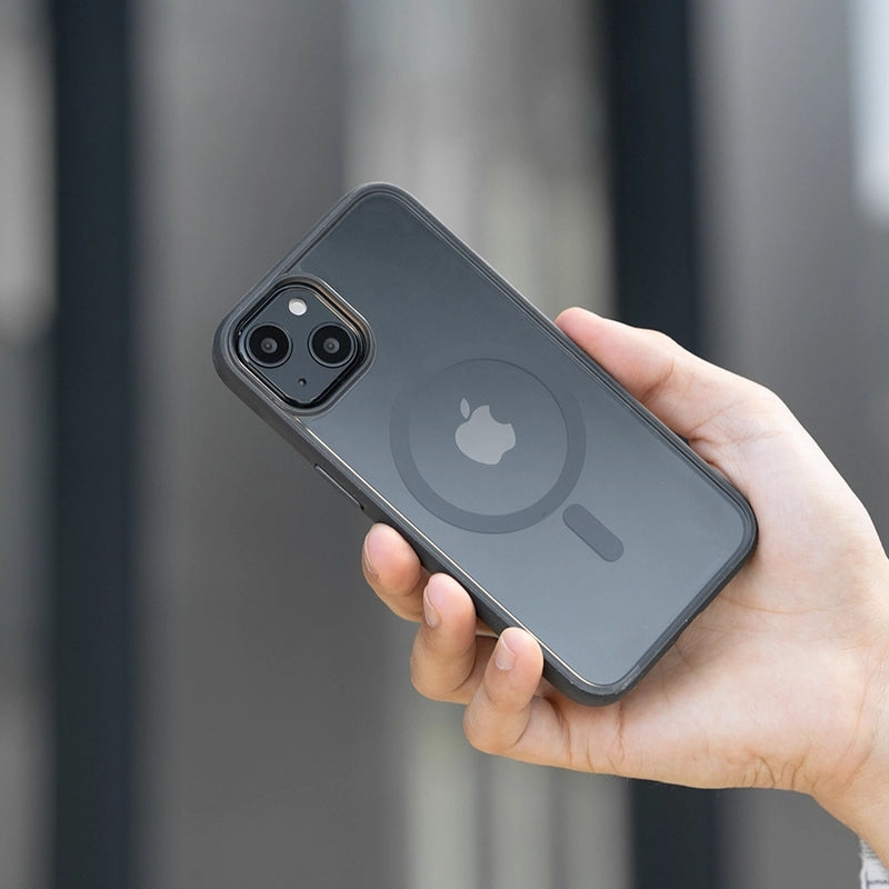 Iphone 14 Étui transparente MagSafe noir/ mat