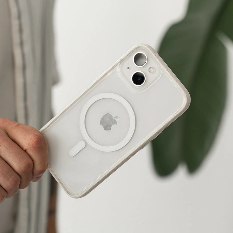 iPhone 14 Housse MagSafe transparente blanc/clair