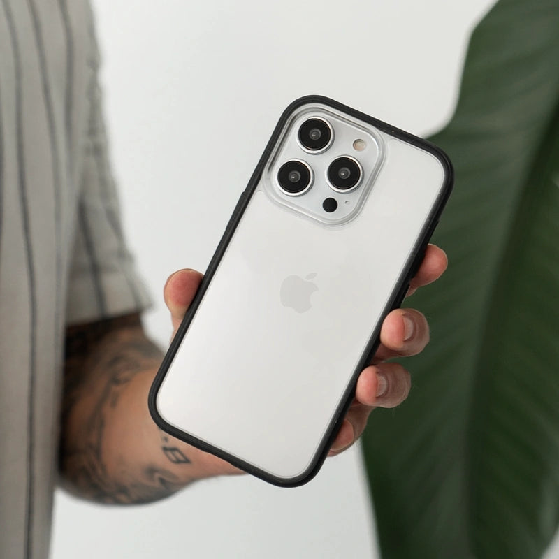 Coque transparent noir/clair