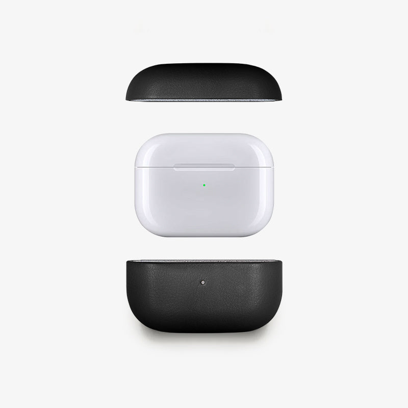 AirPods Pro Housse en cuir noir Vegan
