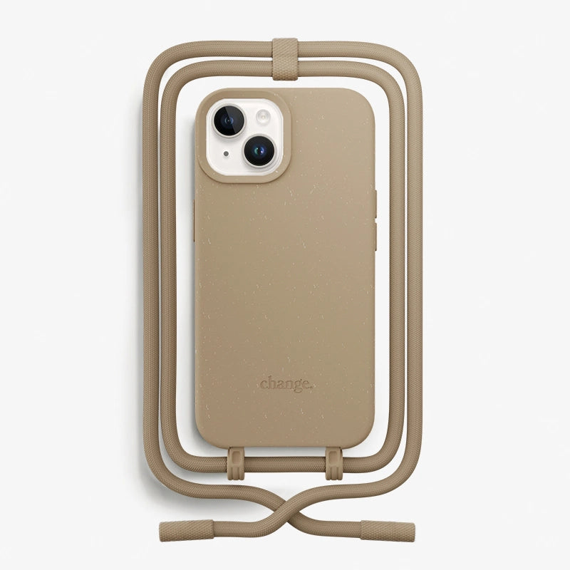 IPhone 15 colliers détachable Taupe Marron