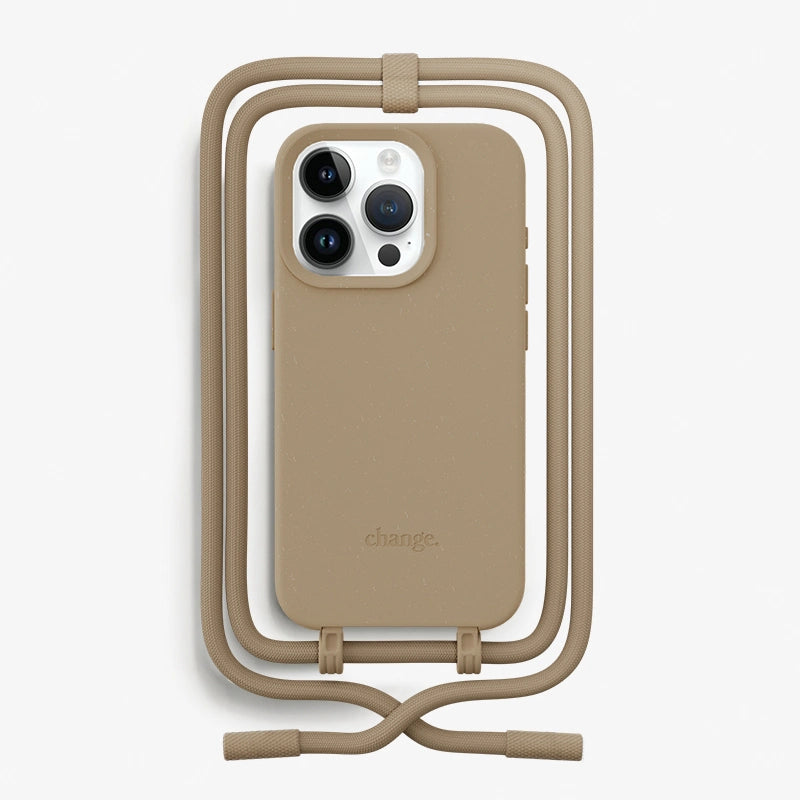 IPhone 15 Pro collier détachable Taupe Marron