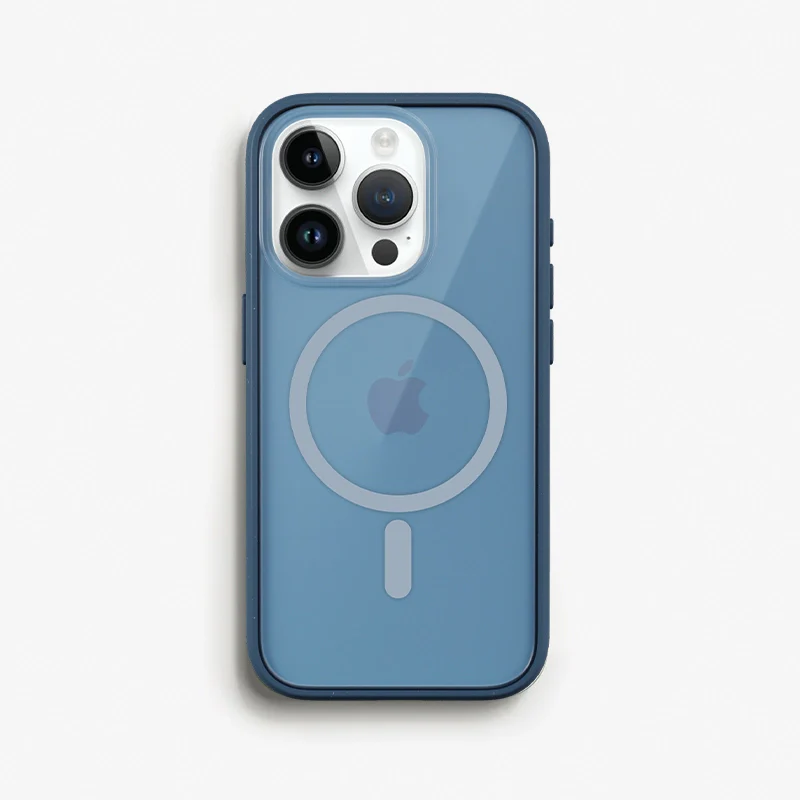 iPhone 15 Pro Clear case MagSafe bleu/mat