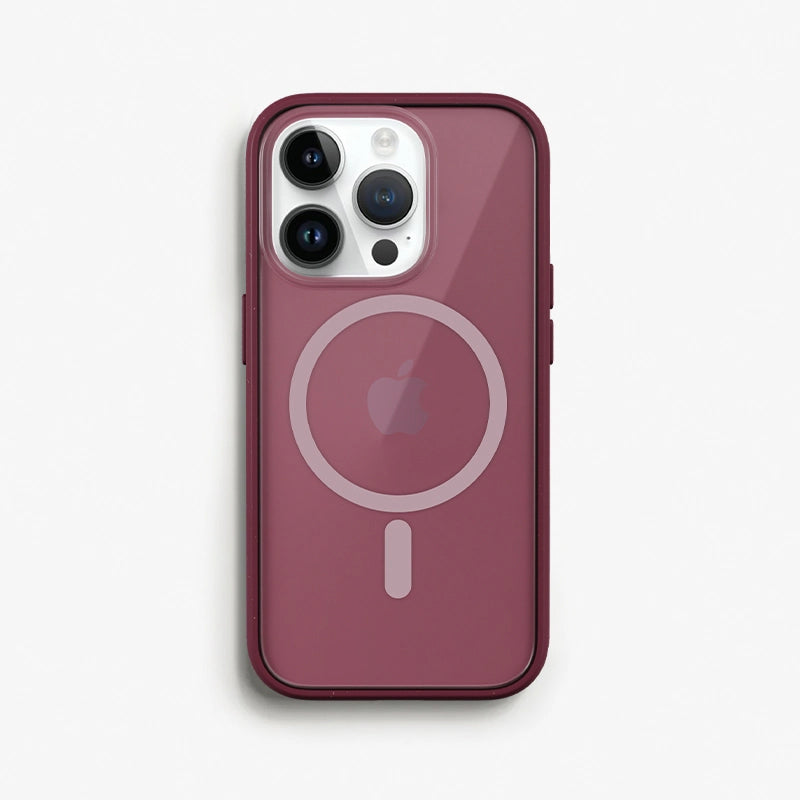 iPhone 14 Pro Clear Case MagSafe rouge/mat