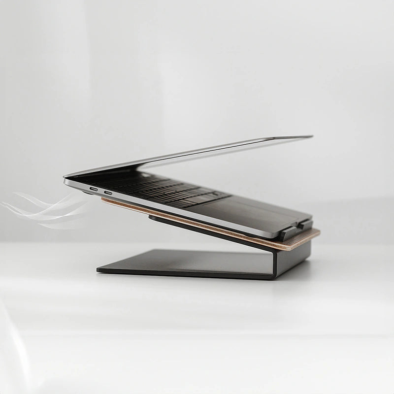 Rehausse pour ordinateur portable en noyer