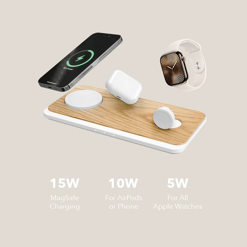 Chargeur 3-en-1 MagSafe & Apple Watch & Adaptateur secteur