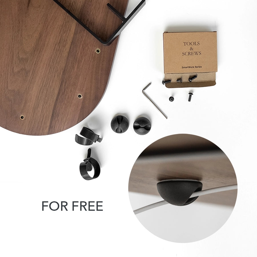 Support d'écran avec étagère en bois