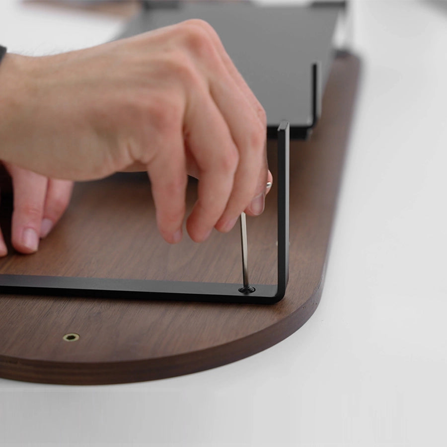 Rehausseur de moniteur avec support Noyer