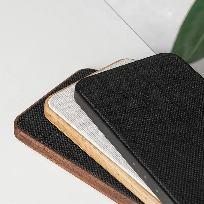 Station de charge inductive en bois pour 3 appareils
