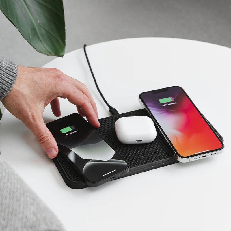 Station de recharge inductive en bois