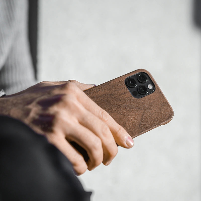 Iphone 12 Pro Max Bois Housse fine pour téléphone portable