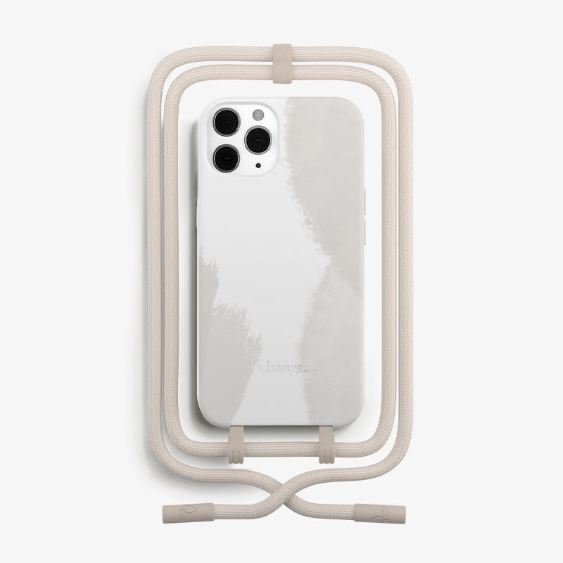 IPhone 12 Pro Chaîne pour téléphone portable détachable Crème Blanc