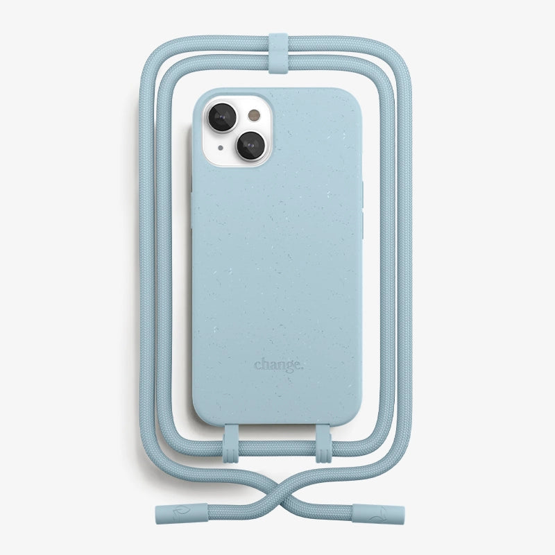 Iphone 13 Mini chaîne de téléphone portable amovible bleu pastel